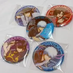 銀魂 坂田銀時 桂小太郎 高杉晋助 坂本辰馬 攘夷四天王 缶バッジ グリッター