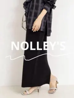 ノーリーズ　NOLLEY'S ニット　スカート ロングスカート　ブラックのサムネイル