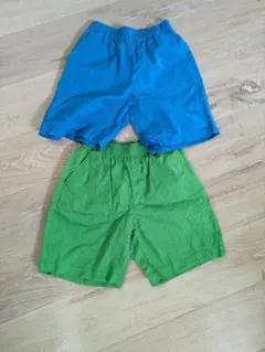 GU ハーフパンツ 2枚セット ブルー グリーン