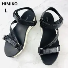 HIMIKO サンダル クロコ型押し ブラック L 《美品》 卑弥呼のサムネイル