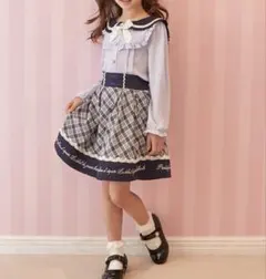 axes femme スカート　ネイビー　チェック柄　120フォーマル