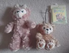 ダッフィー ストラップ　シェリーメイ ぬいぐるみバッジセット