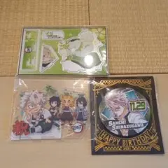 鬼滅の刃　不死川実弥　誕生祭アクリルスタンド　ジオラマフィギュア　缶バッジ