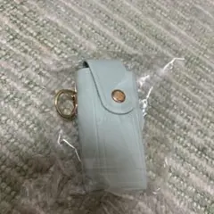 リップケース　ブルー系　ハート型ミラー付