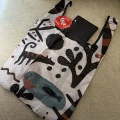 KALDI エコバッグ　いきものがたり　グレー