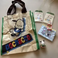 ガチャガチャ サンリオ ポチャッコ エコバッグ ポーチ 時計