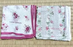 LAURA ASHLEY 花柄大判ハンカチ 2枚セット