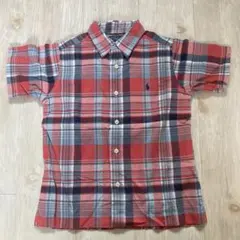 最終価格　ラルフローレン半袖ブラウスチェックシャツ 130