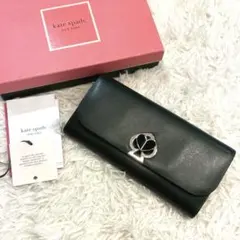 【美品】kate spade NEWYORK ニコラ　長財布　グリーン