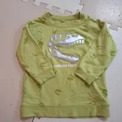 恐竜 の化石 長袖Tシャツ　90cm