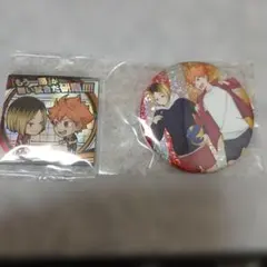 ハイキュー 孤爪研磨 日向翔陽 缶バッジ ホログラム 　缶バッチ　シール