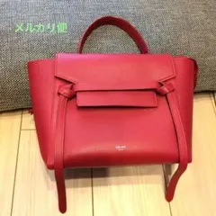 CELINE ベルトバッグ マイクロ　レッド　赤