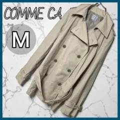 COMME CA トレンチコート Mサイズ 9 ベージュ ダブルブレスト コムサ
