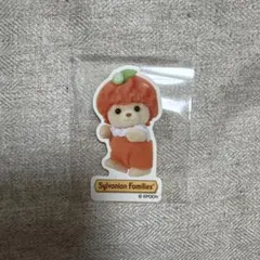 シルバニアファミリー　クマの赤ちゃん　オレンジ　ステッカー