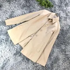 LAUTREAMONT【M相当】フェイクレザー ジャケット ベージュ ベルト付