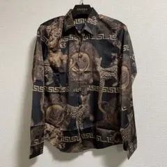 総柄 シャツ バロック 長袖 ZARA好きに ① ヒョウ
