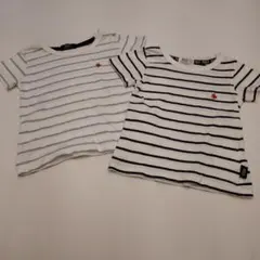 【匿名配送】POLO　ストライプTシャツ 2枚セット サイズ100のサムネイル