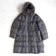 【大きいサイズ】23区 3way ダウンコート 6L ダークグレー ファー