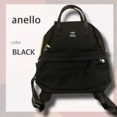 【美品】anello アネロ 多収納リュック 黒 便利設計
