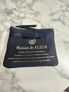 Maison de FLEUR リボン ポーチ ネイビーのサムネイル