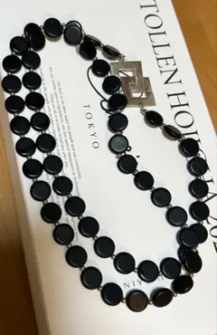 YAJIFO 黒と銀のビーズネックレス YAJIFO 黒と銀のビーズネックレス - メルカリ