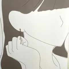 アネモネ　クリスタルビーズ ロングピアスのサムネイル