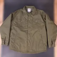 ZARA オリーブグリーン 中綿入りジャケット