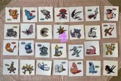 当時物❗️初期のポケモンデコキャラシール２８枚