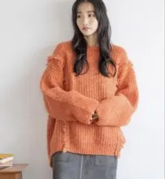 ローリーズファーム　2WAYフリンジメランジLS.