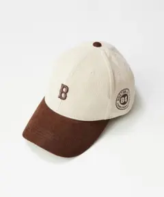 コーデュロイキャップ　B Logo Corduroy Two-Tone Cap