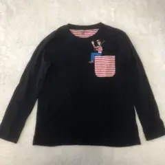 グラニフ　ウォーリーをさがせ　ロンT 刺繍　胸ポケット　バックデザイン