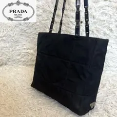 希少♡A4♡PRADA プラダ ロゴ チェーン ナイロン ウェーブ トートバッグ