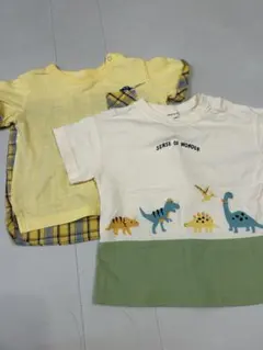 恐竜プリント Tシャツ 2枚セット
