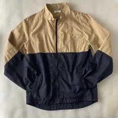 ジップアップジャケット ベージュ&ブラック