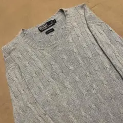 ラルフローレン ケーブルニット 目無し ハルキの古着ハルキさん着用のサムネイル