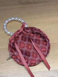 JILLSTUART ジルスチュアート　パールハンドル付きチェリーポーチ