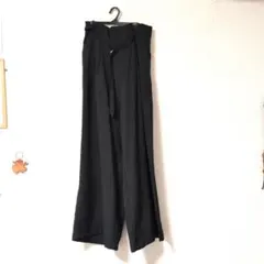 しまむらレディースワイドパンツ黒Lサイズお値下げしました