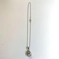 ネックレス 銀色 ラメ