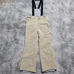 デサント スキーパンツ スノボウェア 11 L ベージュ サスペンダー付 防水