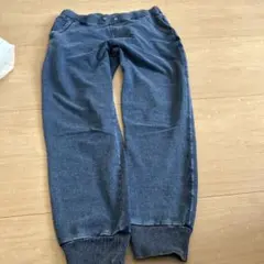 デニム風スウェットパンツ ダークブルー