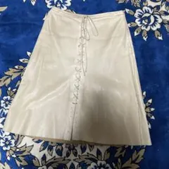 JUNKO SHIMADA フランス製皮スカート