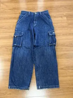PIKO デニムカーゴパンツ y2kダークブルー 90s~00sのサムネイル