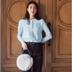 l'aube blanc カーディガン