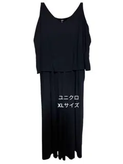 ユニクロ XLサイズ 黒 オールインワン