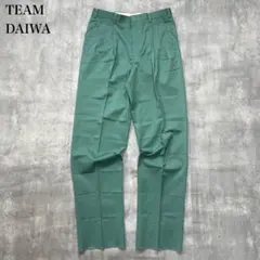 チームダイワ【L】トラウザーズ スラックス ストレート センタープレス タック