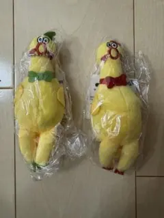 【新品未開封】ぶるぶるチキンぬいぐるみ マスコットボールチェーン　2種セット