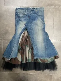 コムデギャルソン ジュンヤワタナベ 迷彩スカート カモフラスカート ジュンヤワタナベ コムデギャルソン解体再構築