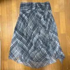 【新品・未使用】ZARA アシンメトリースカート　ブルー　Sサイズ