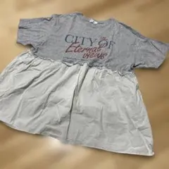 LEPSIM ロゴプリント 異素材切替 Tシャツのサムネイル