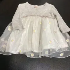 petit main 花柄刺繍カットソー90